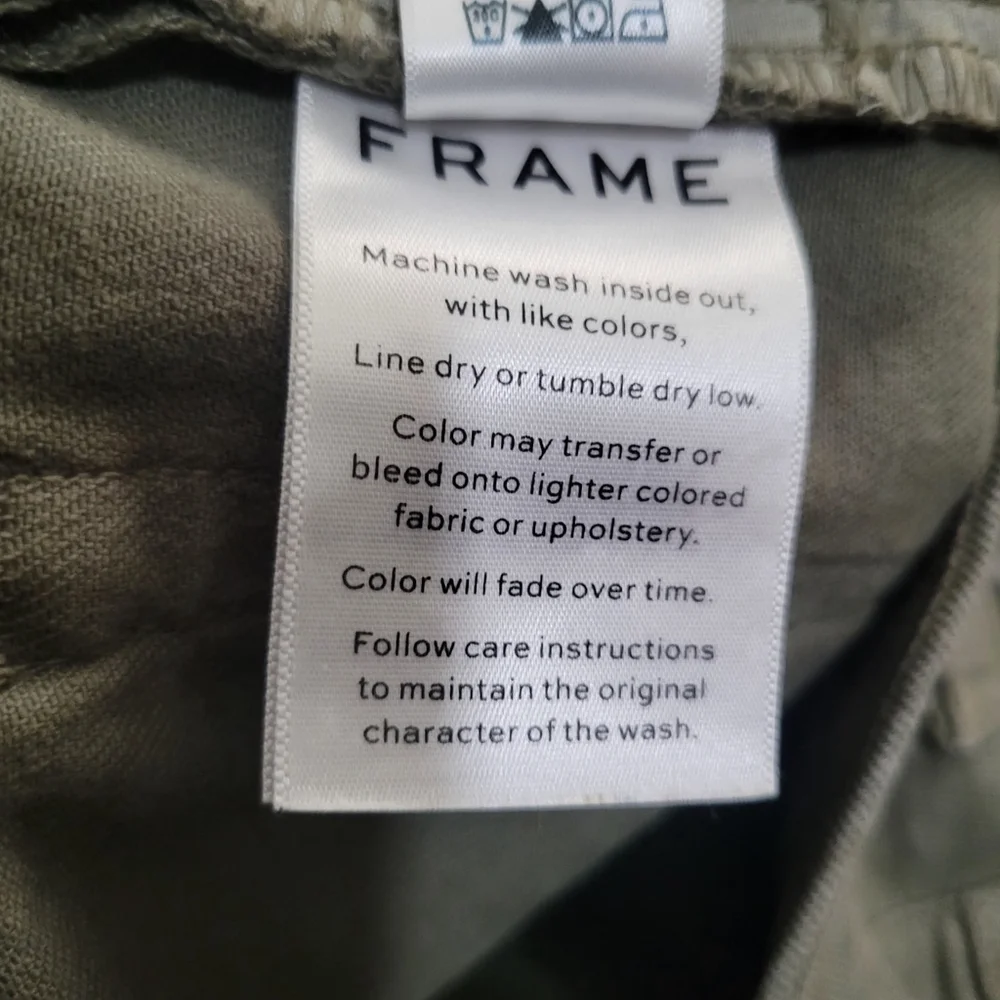 FRAME Le'Homme Slim Straight Olive Jeans Size 31/32 Men's Excellent Condition